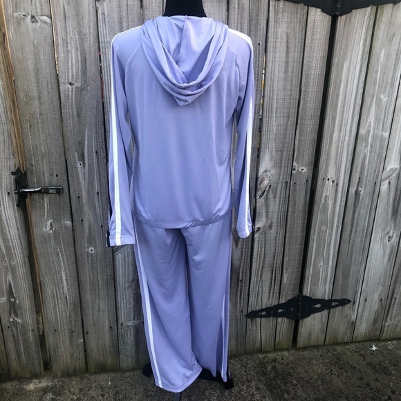 Vintage Fila Y2K Set of Lavender Drawstring Pants & Full Zip Hoodie Jacket M - Picture 5 of 14